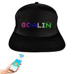 CY TOYS Bluetooth Led Message Hat LED Smart Cap Animated Display for Party Christmas Halloween (Mystery Black)