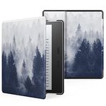 MoKo Case Fits All-New 7“ Kindle Oasis (9th and 10th Generation ONLY, 2017 and 2019 Release), Premium Ultra Lightweight Shell Cover with Auto Wake/Sleep - Gray Forest