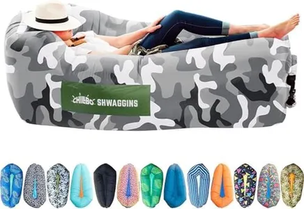 Chillbo Shwaggins Inflatable Couch – Cool Inflatable Chair Easy Setup is Perfect for Hiking Gear, Beach Chair and Music Festivals. (Urban Camo)