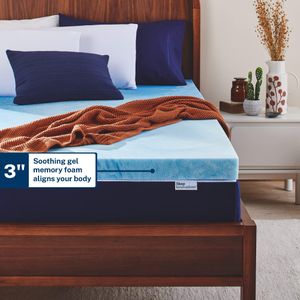 Sleep Innovations 3-Inch Gel Mattress Topper – Queen Size