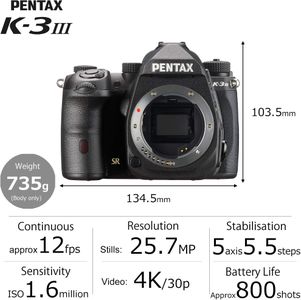 Pentax K-3 Mark III DSLR Camera – Black