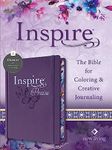 Inspire PRAISE Bible NLT, Filament Enabled (Hardcover LeatherLike, Purple): The Bible for Coloring & Creative Journaling