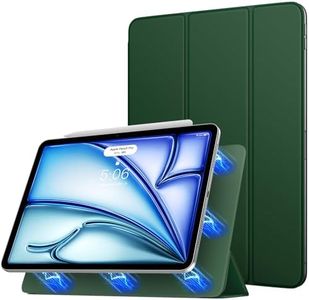 TiMOVO Funda para iPad Air 11 Pulgadas (M2) 2024, iPad Air 6ª/5ª/4ª Generación (2024/2022/2020), Cubierta Magnética Fuerte con Soporte del Tríptico, Soporta Apple Pencil Pro/2ª/USB-C, Verde Noche