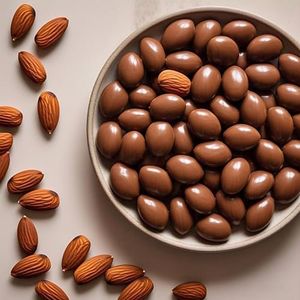 Andy Anand Milk Chocolate Covered Almonds - Freshly Roasted Crunchy Almonds Smothered in Rich Creamy Belgian, Ideal For Women, Men and Kids, Delicious, No Preservatives, Beautiful Gift Boxed (1 lb)