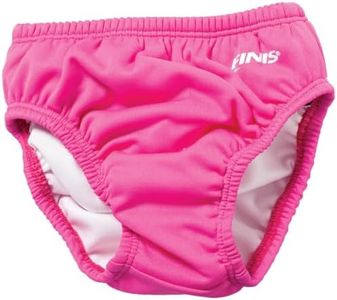 FINIS Reusable Swim Diaper for Babies - Snap Closure - UPF 50 & Up Sun Protection - Leak-Resistant Fit - Pink - XL