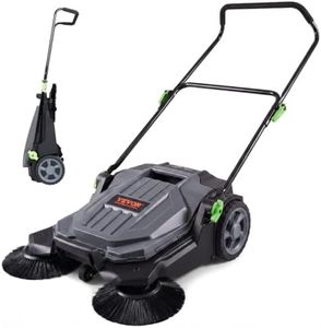 VEVOR Walk-Behind Hand Push Floor Sweeper with 25.6" Sweeping Width