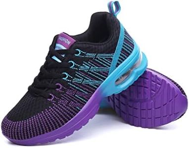 Women Running Shoes Girl Mesh Air Cushion Athletic Hiking Tennis Comfortable Lightweight Sneakers Lace-up Soles Footwear, 40