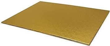 O'Creme Gold Wraparound Rectangular Cake Pastry Drum Board 1/4 Inch Thick