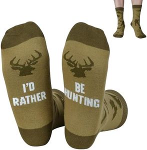Fathers Day Socks Gifts for Men,Fathers Day Dad Gifts From Daughter,Birthday Gifts for Men,Dad Gifts,I'd Rather Be Hunting Socks,Funny Gifts for Him,Grandpa