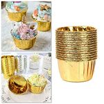 Big Box 50 Golden Cup Gold Paper Cake Cupcake Liner Case Wrapper Muffin Baking Cup Dessert Party Decor