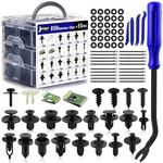 Joonzoie Universal Auto Plastic Fender Clips, 905pcs Push Bumper Fastener Rivet Clips with 24 Popular Sizes, Push Pin Panel Clips Set with 20 Cable Ties & Fastener Remover for GM Ford Toyota Honda