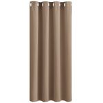 PONY DANCE Single Blackout Curtain - Window Treatment Room Darkening & Energy Saving Blackout Curtain for Living Room, Nursery, Width 52-inch - Depth 63-inch, 1 PC, Cappuccino