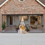 14x7FT Garage Door Screen - Durable Fiberglass 2300g/5.1lb Heavy Garage Screen Door for 2 Car Garage with 6 Roll Up Straps - Ideal for Patio, Outdoor, Gym, Crafts, Sun House