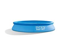 Intex 10' x 24" Foot Easy Set Inflatable Circular Vinyl Swimming Pool, Blue