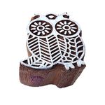 Attractive Owl Bird Pattern Wooden Block Stamp - DIY Henna Fabric Textile Paper Clay Pottery Block Printing Stamp