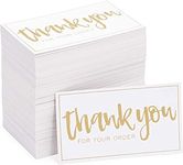 Stockroom Plus Thank You For Your Order Cards for Small Business, Gold Foil (3.5 x 2 In, 200 Pack)