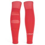 Performance Football Sock Sleeves - Premium LION BREATHE Technology - Breathable Mesh To Reduce Pressure On Calf Muscles (UK, Alpha, L, Red)