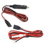 JIZHENG Cb Radio Power Cables Power Cord 2-Wire 15A 3-Pin CB Power Cord with 12V for Cb Radio(2 Pack)