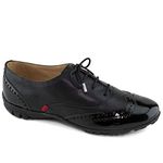 Womens Casual Comfortable Genuine Leather Lightweight Performance Spikeless Breathable Waterproof Cushion Support Laceup Golf Shoe Black Soft Patent 8