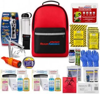 Ready America 72 Hour Deluxe Emergency Kit, 2-Person 3-Day Backpack, First Aid Kit, Survival Blanket, Power Station, Emergency Food, Portable Disaster Preparedness Go-Bag for Earthquake, Fire, Flood