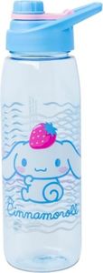 Silver Buffalo Sanrio Hello Kitty and Friends Cinnamoroll with Strawberry Water Bottle with Screw-On Lid,28 Ounces,(Pack of 12)
