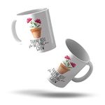 BuyGiri Gift for Mentor Teacher - Thank You for Helping Me Grow (Printed Coffee Mug, White, 320ML)