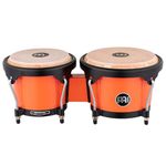 Meinl Percussion Bongo Drums 6.5" and 7.5" — NOT MADE IN CHINA — Professional Synthetic Shell Bongos for Adults with Tuning Wrench, Electric Coral