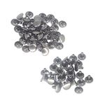 Trimming Shop Double Cap Rivets Leather Rivets Tubular Metal Studs for DIY Leathercrafts, Clothing Repair & Replacement, Handbag, Belts, 7mm x 5.5mm, Gunmetal Black, 100 Sets