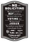 2 Pack Funny No Soliciting Sign