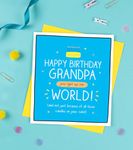 Pigment - Happy Jackson - Grandpa Birthday Card - Grandpa You Light Up Our World! -Made in the UK - GF7106B - 160x176 - for Male