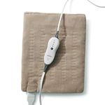 Sunbeam Premium Standard Size Heating Pad with Compact Storage Moist Electric Heating Pad for Targeted Pain Relief of Back, Neck and Shoulders 4 Heat Settings 2 Hour Auto-Off 12 x 15 inch Beige