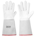 Ekon Tig Welding Gloves Made From Soft Grain Leather Leather Welding Gloves TIG Welding Protective Gloves For Welding, Gardening, BBQ, Metal Work Gauntlets (X-LARGE 1 Pair)