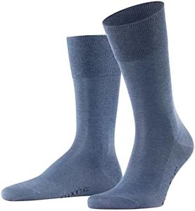 FALKE Men's Tiago Cotton Dress Socks, Demin, 11-12