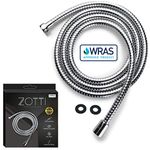 ZOTTI 1.5m Shower Hose | Stainless Steel Replacement Shower Hose | Leakproof and Anti-Kink | Universal Standard Fitting | High Pressure Resistance | Easy DIY Replacement | Includes 2 Washers