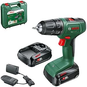 Bosch Home and Garden Perceuse-Visseuse sans fil EasyDrill 18V-40 (2 Batteries 2,0 Ah, Système 18 V, dans Coffret de Transport)