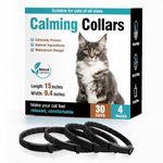 Calming Collar for Cats Cat Pheromone Calming Collar Stress and Anxiety Relief Lasts 30 Days Calm Collar Cat Adjustable Appeasing Calming Collar for Kitten Kitty Calm Collar Make Cat Relaxed 4 Pack