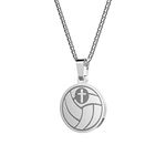 seensea Sports Pendant Necklace Volleyball Inspirational Bible Verse Luke 1:37 Christian Gift for Teens (Volleyball-Silver)