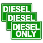 ANLEY 5" X 3" Diesel Only Decal 3Pcs - Reflective Diesel Only Sign on Fuel Tank Signage to Prevent User Error - Adhesive Fuel Stickers for Trucks, Tractors, Machinery - 3 Pack Set