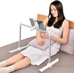 nediea Tablet Holder for Bed, Tablet Stand for Bed Laying Down, 360°Rotatian Adjustable Clip Tablet Stand, Compatible with All 4.7-12.9 Inches Tablet and Phones