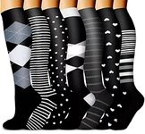 Compression Socks for Women&Men 15-20 mmHg (7 Pairs)-Best for Travel,Medical,Nursing, Flight, Cycling Socks, Pregnancy Circulation Recovery Compression Stocking- Running& Fitness (S-M, Assorted)…