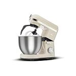 Karaca Mastermaid Chef Pro Stand Mixer - 1500W Electric Stand Mixers for Baking, Dough Mixer with Non-Stick 5L Bowl, Dough Hook, Whisk, 6-Speed Cake Mixer with Bowl and Stand, Soft Cream