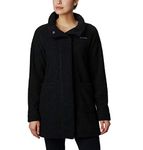 Columbia Women's Panorama Long Jacket, Sherpa Fleece, Black, Large