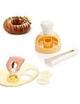 2 Pack Donut Cake Mould, 3 inch DIY Doughnut Cutter Biscuit Stamp Mould Desserts Cookie Cutter Maker Mold Kitchen Baking Tool (Round and Heart-Shaped)