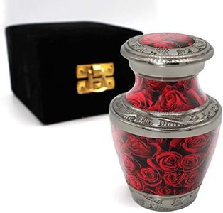 Crimson Rose Keepsake Urns for Human Ashes with Velvet Gift Box for Cremation Keepsakes for Ashes