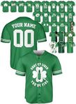 Personalized St Patrick's Day Jersey Style - Custom Saint Pattys Tee & Irish Outfits - Customized Baseball Shirt Uniform for Men Women Adult Boy