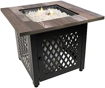 Endless Summer Nate 30 Inch Square Outdoor UV Printed LP Gas Fire Pit Table