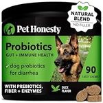 Pet Honesty Digestive Probiotic Soft Chews for Dogs, Natural Digestive Support, Immunity Health, Seasonal Allergies, Occasional Diarrhea & Constipation Due to Normal Environmental Issues (Duck)