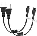 Stun Gun Charger Cord for VIPERTEK VTS-T03, VTS-195; Police 305, Police 519, Police 928-58, Avenger, Guard Dog Security, Jolt, Stun Master, Sabre and Most Other Stun Guns 2 Pack（Expandable to 12inch）