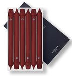 Colonial Candle Unscented Taper Candle, Classic Collection, Red, 10 in, Pack of 6 - Up to 8 Hours Burn