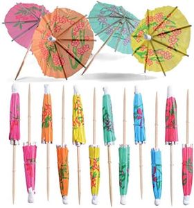 Prextex Drink Umbrella Cocktail Picks - Bulk Pack of 220 Assorted Tropical Decor Party Picks with Parasol | Cocktail Umbrellas for Drinks, Tiki Bars, Picnics, Cake Toppers